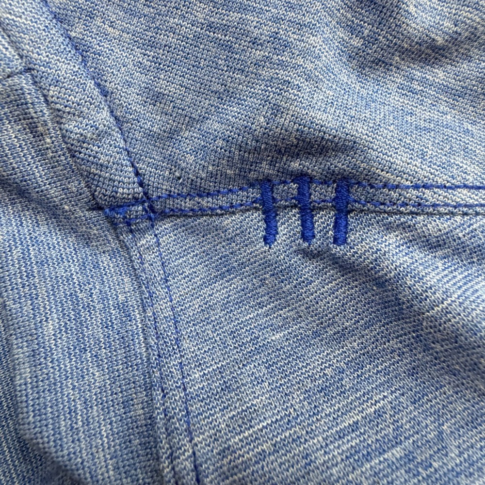 Lululemon Mens Metal Vent Tech Long Sleeve Shirt Blue Heather Chest Pocket L - Picture 6 of 8